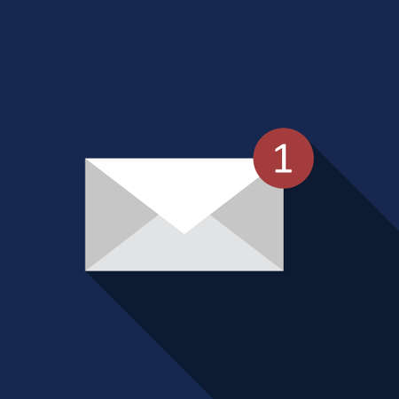 Mail communication icon flat illustration vector