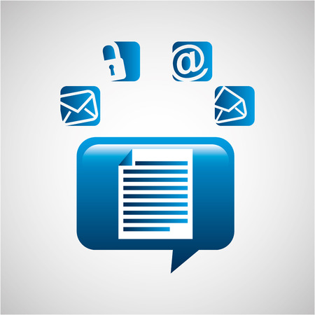 Document bubble speech social media vector illustration eps 10 Stock Photo