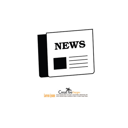 Newspaper icon vector illustration