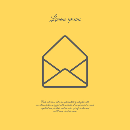 Web line icon open envelope Stock Photo