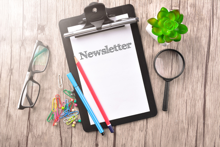 Clipboard with text written on paper conceptual images