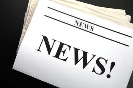 Newspaper newsletter or news concept with pile of papers