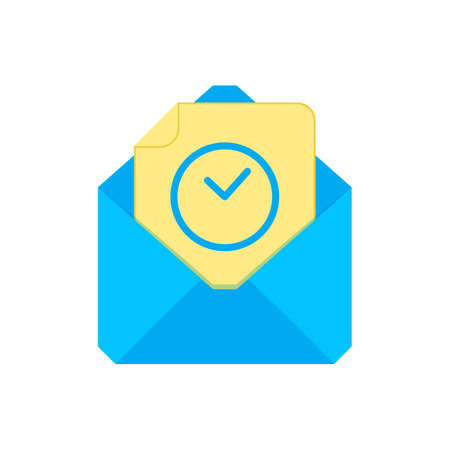 Mail symbol envelope icon wait for envelope sign design vector flat illustration
